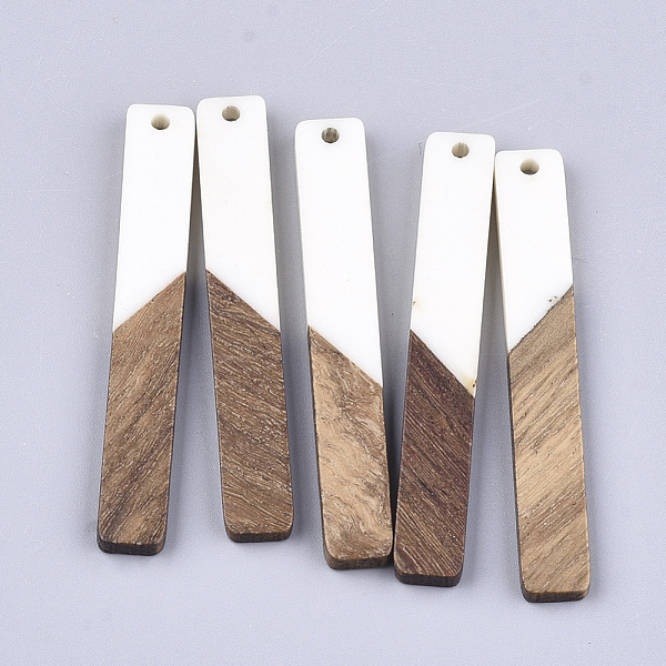 PandaHall Resin & Walnut Wood Big Pendants, Rectangle, Creamy White, 51.5x7.5x3mm, Hole: 1.8mm Resin+Wood Rectangle
PandaHall Resin & Walnut Wood Big Pendants, Rectangle, Creamy White, 51.5x7.5x3mm, Hole: 1.8mm Resin+Wood Rectangle