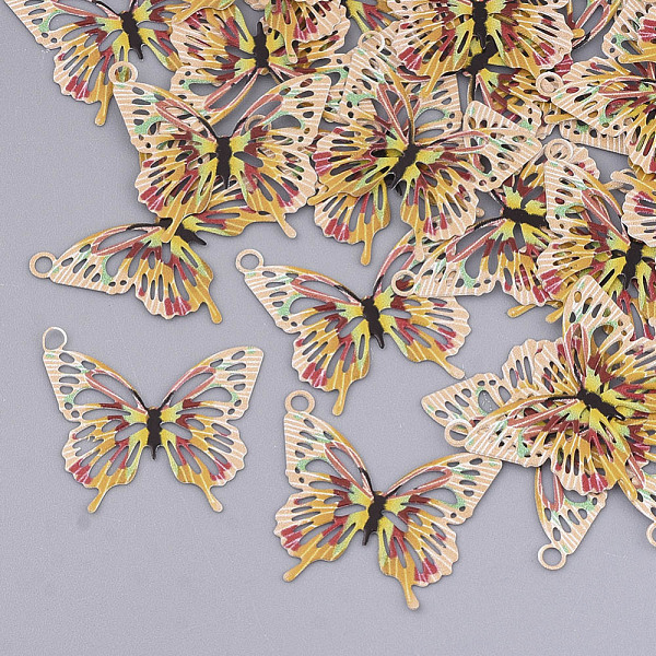 PandaHall Printed Brass Pendants, Etched Metal Embellishments, Butterfly, Gold, 16.5x19x0.3mm, Hole: 1.5mm Brass Butterfly Gold
PandaHall Printed Brass Pendants, Etched Metal Embellishments, Butterfly, Gold, 16.5x19x0.3mm, Hole: 1.5mm Brass Butterfly Gold