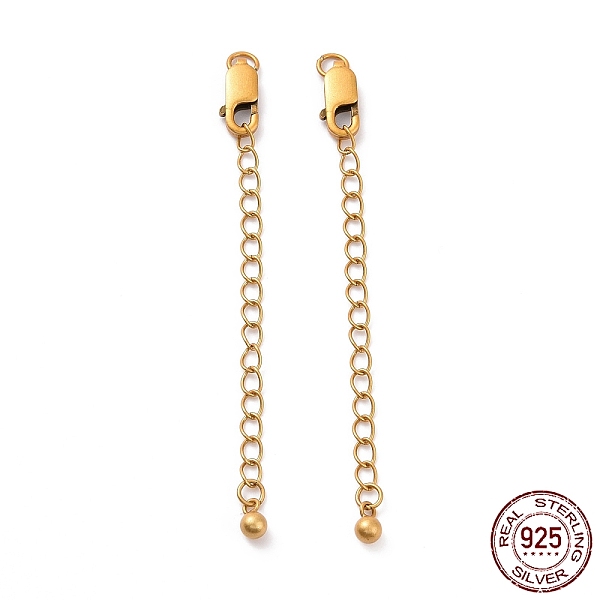 PandaHall 925 Sterling Silver Chain Extenders, with Lobster Claw Clasps & Charms, Round, Antique Golden, 62x2.5mm, Hole: 2.4mm Sterling...
PandaHall 925 Sterling Silver Chain Extenders, with Lobster Claw Clasps & Charms, Round, Antique Golden, 62x2.5mm, Hole: 2.4mm Sterling...