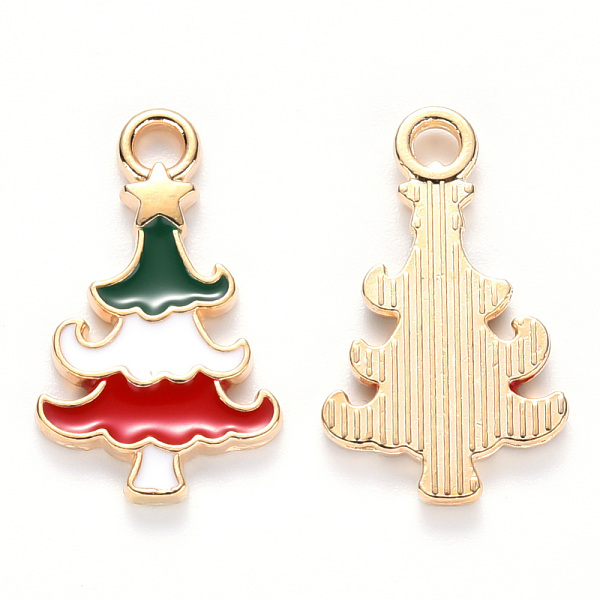 PandaHall Alloy Enamel Pendants, for Christmas, Christmas Tree with Star, Light Gold, Colorful, 20x11.5x2mm, Hole: 1.8mm Alloy+Enamel Tree
PandaHall Alloy Enamel Pendants, for Christmas, Christmas Tree with Star, Light Gold, Colorful, 20x11.5x2mm, Hole: 1.8mm Alloy+Enamel Tree