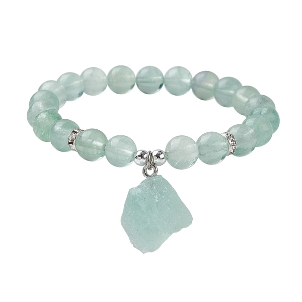 PandaHall Natural Green Fluorite Round Beaded Stretch Bracelets, with Rough Raw Nugget Charms, Inner Diameter: 2-1/2 inch(6.2cm) Fluorite...
PandaHall Natural Green Fluorite Round Beaded Stretch Bracelets, with Rough Raw Nugget Charms, Inner Diameter: 2-1/2 inch(6.2cm) Fluorite...