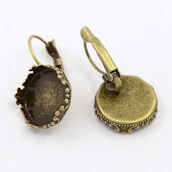 PandaHall Brass Leverback Earring Findings, Nikel Free, Antique Bronze, Tray: 15mm Brass
PandaHall Brass Leverback Earring Findings, Nikel Free, Antique Bronze, Tray: 15mm Brass