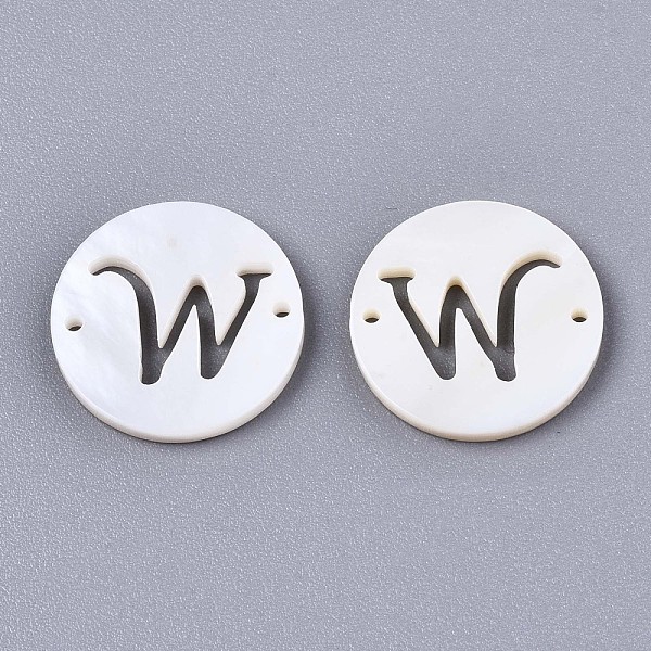 PandaHall Natural Freshwater Shell Links Connectors, Flat Round with Letter, Letter.W, 14.5x1.5mm, Hole: 0.9mm Shell Letter W
PandaHall Natural Freshwater Shell Links Connectors, Flat Round with Letter, Letter.W, 14.5x1.5mm, Hole: 0.9mm Shell Letter W