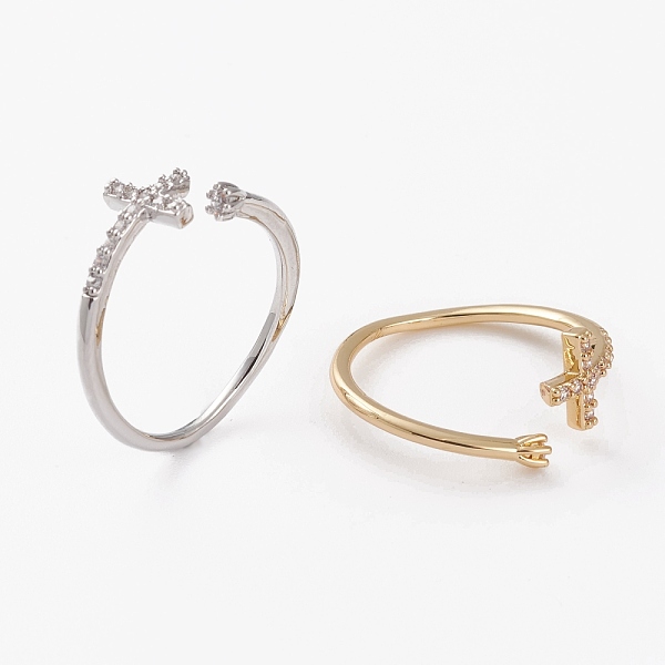 PandaHall Brass Micro Pave Clear Cubic Zirconia Cuff Rings, Open Rings, Long-Lasting Plated, Cross, Mixed Color, US Size 5, Inner Diameter...
PandaHall Brass Micro Pave Clear Cubic Zirconia Cuff Rings, Open Rings, Long-Lasting Plated, Cross, Mixed Color, US Size 5, Inner Diameter...