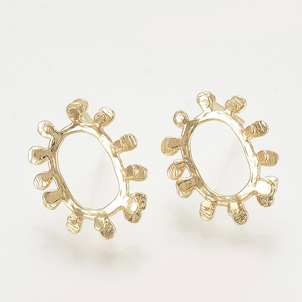 PandaHall Brass Ear Stud Findings, with Loop, Nickel Free, Real 18K Gold Plated, 17x13.5mm, Hole: 1mm, Pin: 0.8mm Brass Others
PandaHall Brass Ear Stud Findings, with Loop, Nickel Free, Real 18K Gold Plated, 17x13.5mm, Hole: 1mm, Pin: 0.8mm Brass Others