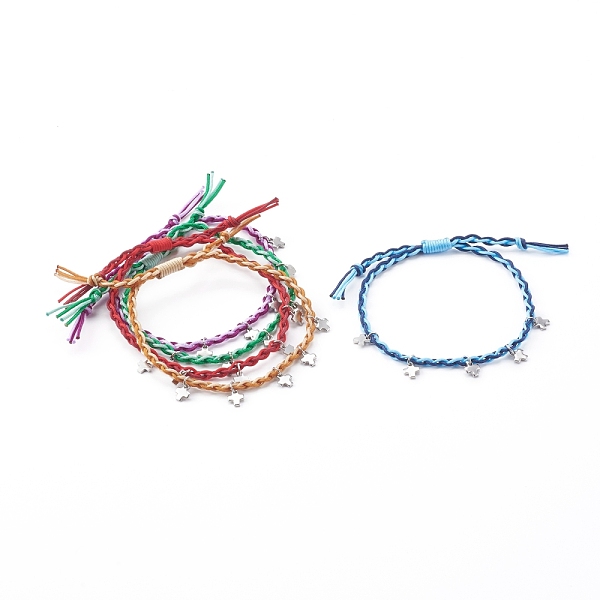 PandaHall Adjustable Nylon Thread Braided Bead Bracelets, with 304 Stainless Steel Cross Charms, Stainless Steel Color, Mixed Color, Inner..., Multicolor
PandaHall Adjustable Nylon Thread Braided Bead Bracelets, with 304 Stainless Steel Cross Charms, Stainless Steel Color, Mixed Color, Inner..., Multicolor