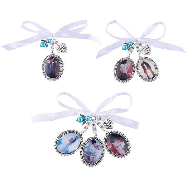 PandaHall 3Pcs 3 Style Wedding Bouquet Photo Charms, with You Are Always in My Heart Charms, Oval Memorial Picture Frame Decoration, Antique..., Clear
PandaHall 3Pcs 3 Style Wedding Bouquet Photo Charms, with You Are Always in My Heart Charms, Oval Memorial Picture Frame Decoration, Antique..., Clear