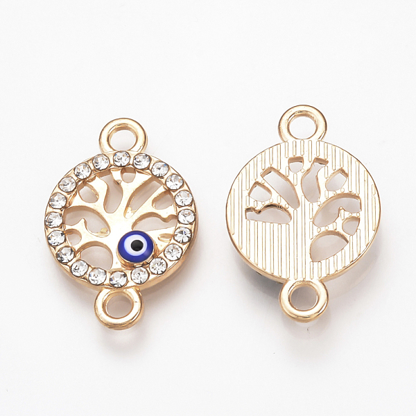 PandaHall Alloy Rhinestone Links connectors, Enamel Style, Flat Round with Tree of Life and Evil Eye, Blue, Light Gold, 21x14x3mm, Hole: 2mm...
PandaHall Alloy Rhinestone Links connectors, Enamel Style, Flat Round with Tree of Life and Evil Eye, Blue, Light Gold, 21x14x3mm, Hole: 2mm...