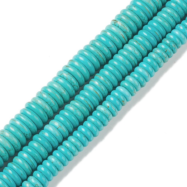 PandaHall Synthetic Howlite Beads Strands, Dyed, Flat Round, Turquoise, 8~12x3~3.5mm, Hole: 1.4~1.8mm, 13.39~16.02 inch(34~40.7cm), about..., Green
PandaHall Synthetic Howlite Beads Strands, Dyed, Flat Round, Turquoise, 8~12x3~3.5mm, Hole: 1.4~1.8mm, 13.39~16.02 inch(34~40.7cm), about..., Green