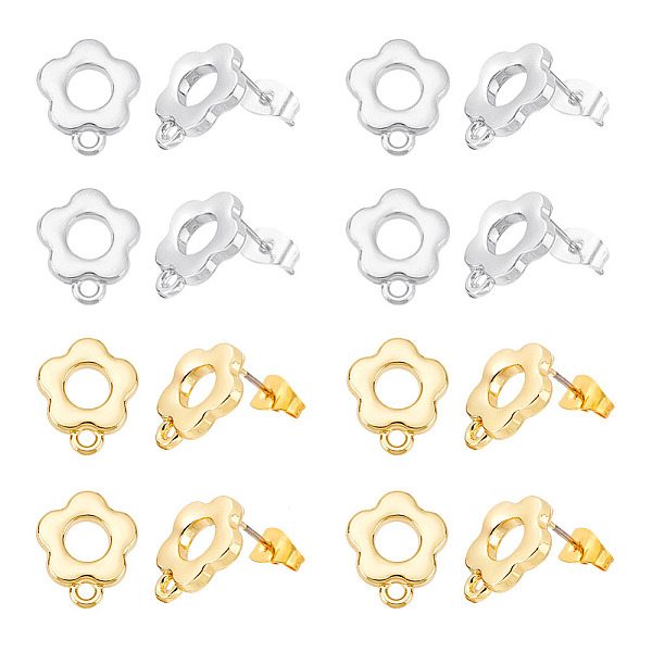 PandaHall HOBBIESAY 24Pcs 2 Color Alloy Flower Stud Earring Findings, with Horizontal Loops and 304 Stainless Steel Pins and 24Pcs Iron Ear...
PandaHall HOBBIESAY 24Pcs 2 Color Alloy Flower Stud Earring Findings, with Horizontal Loops and 304 Stainless Steel Pins and 24Pcs Iron Ear...