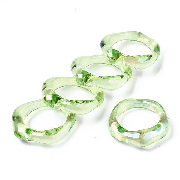 PandaHall Transparent Resin Finger Rings, AB Color Plated, Light Green, US Size 6 3/4(17.1mm) Resin
PandaHall Transparent Resin Finger Rings, AB Color Plated, Light Green, US Size 6 3/4(17.1mm) Resin