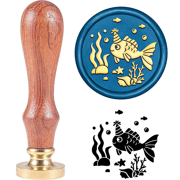 PandaHall SUPERDANT 30mm Wax Seal Stamp Socean Fish Birthday Theme Wax Sealing Stamp Wooden Handle Brass Head Stamp for Envelopes...
PandaHall SUPERDANT 30mm Wax Seal Stamp Socean Fish Birthday Theme Wax Sealing Stamp Wooden Handle Brass Head Stamp for Envelopes...