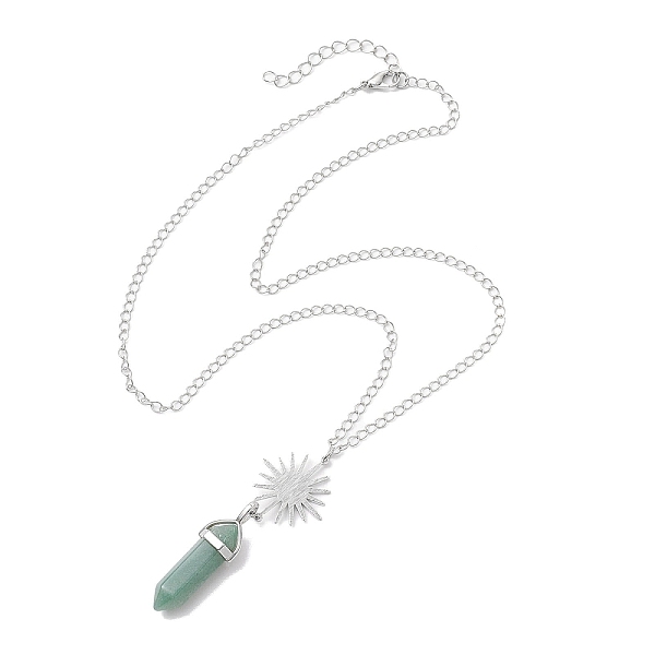 PandaHall Natural Green Aventurine Pendant Necklaces, Brass Curb Chains, 22.36 inch(56.8cm) Green Aventurine Sun
PandaHall Natural Green Aventurine Pendant Necklaces, Brass Curb Chains, 22.36 inch(56.8cm) Green Aventurine Sun