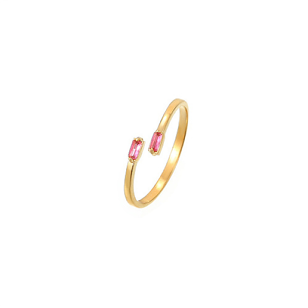 PandaHall Golden Stainless Steel Cuff Ring, with Glass, Rectangle, Deep Pink, Inner Diameter: 20mm Stainless Steel+Glass Rectangle
PandaHall Golden Stainless Steel Cuff Ring, with Glass, Rectangle, Deep Pink, Inner Diameter: 20mm Stainless Steel+Glass Rectangle