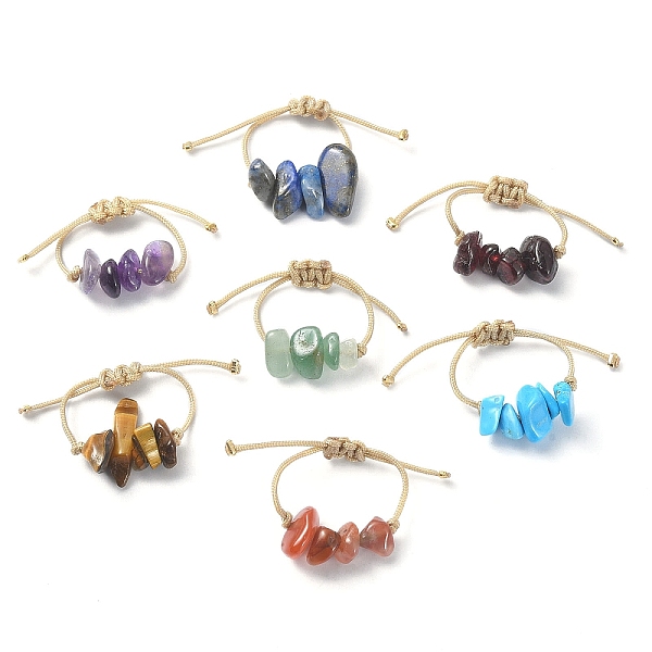 PandaHall Natural & Synthetic Mixed Gemstone Chip Braided Bead Finger Ring, Adjustable Ring, Inner Diameter: 27.5mm Mixed Stone Chip
PandaHall Natural & Synthetic Mixed Gemstone Chip Braided Bead Finger Ring, Adjustable Ring, Inner Diameter: 27.5mm Mixed Stone Chip