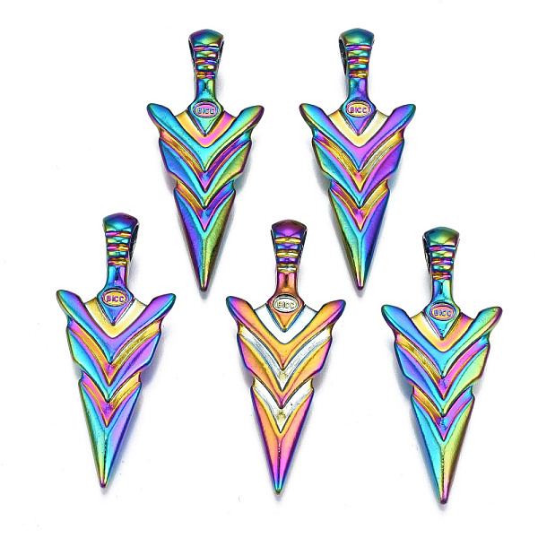 PandaHall Rainbow Color Alloy Pendants, Cadmium Free & Nickel Free & Lead Free, Sword Shapes, 47x20x9.5mm, Hole: 6mm Alloy Others
PandaHall Rainbow Color Alloy Pendants, Cadmium Free & Nickel Free & Lead Free, Sword Shapes, 47x20x9.5mm, Hole: 6mm Alloy Others