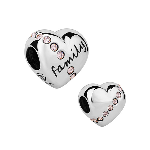 PandaHall TINYSAND Heart Thai 925 Sterling Silver Cubic Zirconia European Beads, Large Hole Beads, Word Family, Antique Silver...
PandaHall TINYSAND Heart Thai 925 Sterling Silver Cubic Zirconia European Beads, Large Hole Beads, Word Family, Antique Silver...