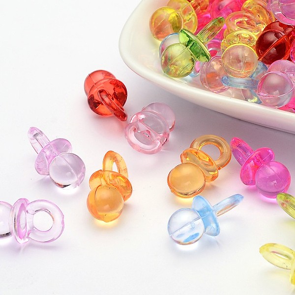 PandaHall Transparent Acrylic Pendants, Pacifier, Mixed Color, 20x10x10mm, Hole: 5mm, about 670pcs/500g Acrylic Others Multicolor
PandaHall Transparent Acrylic Pendants, Pacifier, Mixed Color, 20x10x10mm, Hole: 5mm, about 670pcs/500g Acrylic Others Multicolor