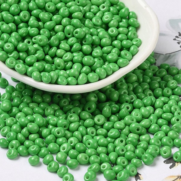 PandaHall 6/0 Opaque Baking Paint Glass Seed Beads, Teardrop, Green, 4.5~5x4x3~3.5mm, Hole: 0.9mm, about 5625Pcs/Pound Glass Teardrop Green
PandaHall 6/0 Opaque Baking Paint Glass Seed Beads, Teardrop, Green, 4.5~5x4x3~3.5mm, Hole: 0.9mm, about 5625Pcs/Pound Glass Teardrop Green