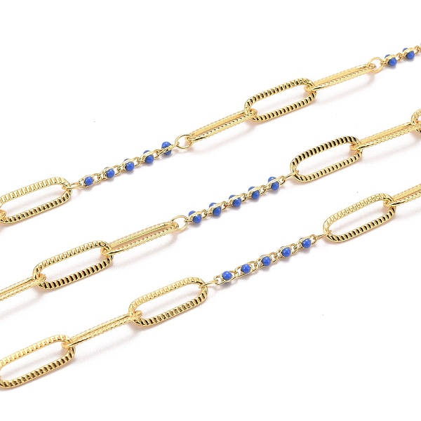 PandaHall Golden Plated Handmade Enamel Beaded Chains, Brass Paperclip Chains, Long-Lasting Plated, Soldered, with Spool, Blue, Link...
PandaHall Golden Plated Handmade Enamel Beaded Chains, Brass Paperclip Chains, Long-Lasting Plated, Soldered, with Spool, Blue, Link...