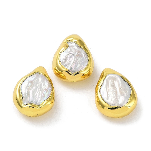 PandaHall Rack Plating Brass Beads with Baroque Natural Keshi Pearl, Long-Lasting Plated, Teardrop, Golden, 30~30.5x22x12~14.5mm, Hole: 1mm...
PandaHall Rack Plating Brass Beads with Baroque Natural Keshi Pearl, Long-Lasting Plated, Teardrop, Golden, 30~30.5x22x12~14.5mm, Hole: 1mm...