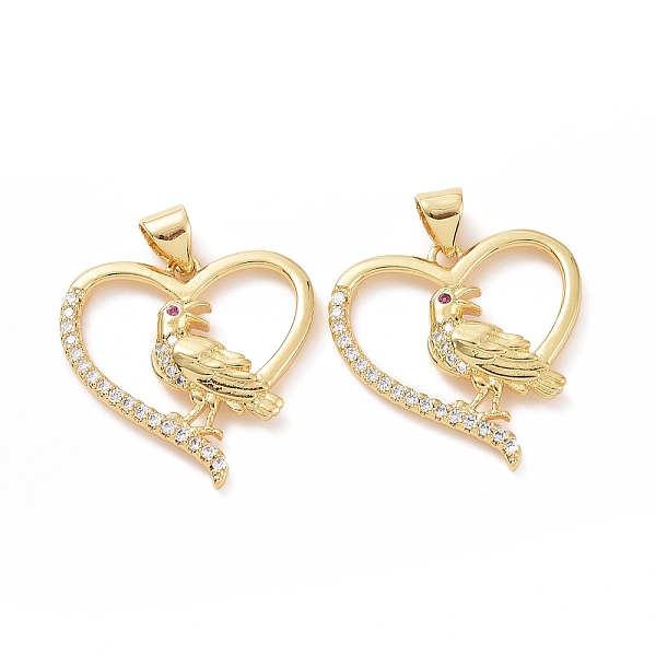 PandaHall Brass Cubic Zirconia Pendants, Heart with Bird Charm, Golden, 22x22x2mm, Hole: 3x5mm Brass+Cubic Zirconia Heart Clear
PandaHall Brass Cubic Zirconia Pendants, Heart with Bird Charm, Golden, 22x22x2mm, Hole: 3x5mm Brass+Cubic Zirconia Heart Clear