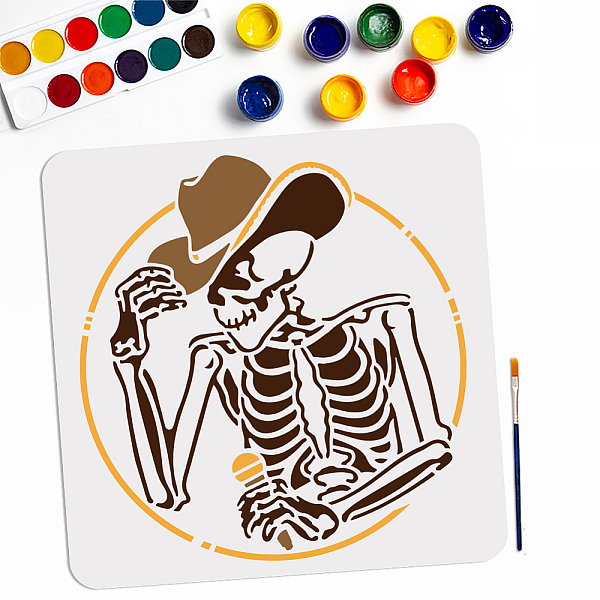 PandaHall MAYJOYDIY Cowboy Skull Stencils 11.8×11.8inch Large Retro Western Skull Cowboy Hat Singer Drawing Templates with Paint Brush...
PandaHall MAYJOYDIY Cowboy Skull Stencils 11.8×11.8inch Large Retro Western Skull Cowboy Hat Singer Drawing Templates with Paint Brush...