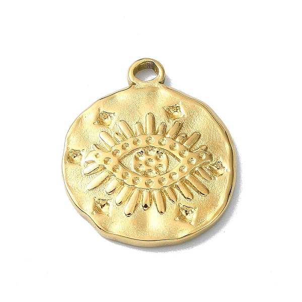 PandaHall Ion Plating(IP) 304 Stainless Steel Pendants, Flat Round with Eye Charm, Real 18K Gold Plated, 19x16x2mm, Hole: 1.8mm 304...
PandaHall Ion Plating(IP) 304 Stainless Steel Pendants, Flat Round with Eye Charm, Real 18K Gold Plated, 19x16x2mm, Hole: 1.8mm 304...
