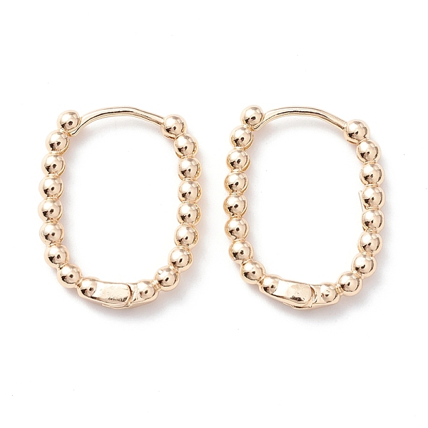 PandaHall Rack Plating Brass Beaded Oval Huggie Hoop Earrings, Hinged Earrings for Women, Cadmium Free & Lead Free, Real 14K Gold Plated...
PandaHall Rack Plating Brass Beaded Oval Huggie Hoop Earrings, Hinged Earrings for Women, Cadmium Free & Lead Free, Real 14K Gold Plated...