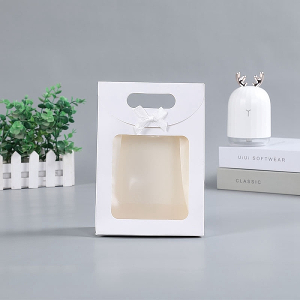 PandaHall Rectangle Kraft Paper Gift Bags, with Bowknot and Clear Window, White, 7x14x20cm Paper White
PandaHall Rectangle Kraft Paper Gift Bags, with Bowknot and Clear Window, White, 7x14x20cm Paper White