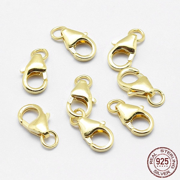 PandaHall 925 Sterling Silver Lobster Claw Clasps, with Jump Rings, Golden, 9.5mm, Hole: 2mm Sterling Silver Others
PandaHall 925 Sterling Silver Lobster Claw Clasps, with Jump Rings, Golden, 9.5mm, Hole: 2mm Sterling Silver Others
