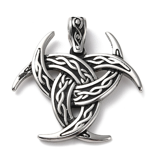 PandaHall Ion Plating(IP) 304 Stainless Steel Pendants, Triple Horn Charm, Antique Silver, 41.5x40.5x3mm, Hole: 4.5x7mm 304 Stainless Steel...
PandaHall Ion Plating(IP) 304 Stainless Steel Pendants, Triple Horn Charm, Antique Silver, 41.5x40.5x3mm, Hole: 4.5x7mm 304 Stainless Steel...