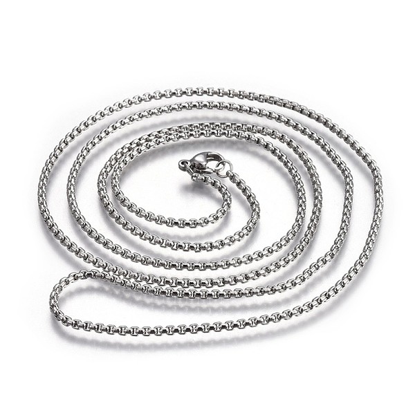 PandaHall 304 Stainless Steel Box Chain Necklaces, with Lobster Claw Clasps, Stainless Steel Color, 31.4 inch(80cm), 2.0mm 304 Stainless...
PandaHall 304 Stainless Steel Box Chain Necklaces, with Lobster Claw Clasps, Stainless Steel Color, 31.4 inch(80cm), 2.0mm 304 Stainless...