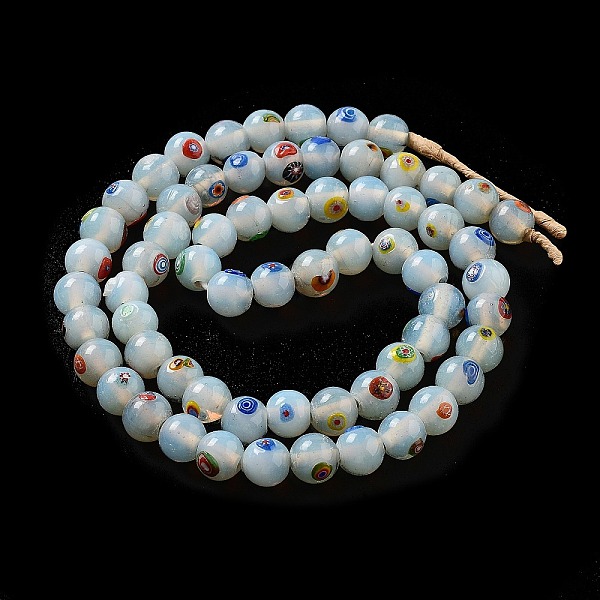 PandaHall Handmade Nepalese Lampwork Beads, Round, Azure, 8.5~12.5x8.5~11.5mm, Hole: 1.8~3.5mm, about 64~67pcs/strand, 25.71''(65.3cm)..., Blue
PandaHall Handmade Nepalese Lampwork Beads, Round, Azure, 8.5~12.5x8.5~11.5mm, Hole: 1.8~3.5mm, about 64~67pcs/strand, 25.71''(65.3cm)..., Blue