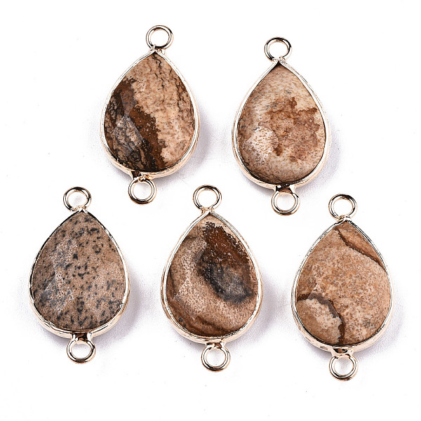 PandaHall Natural Terahertz Stone Links Connectors, with Light Gold Tone Brass Findings, Faceted Teardrop, 27x14x6mm, Hole: 2mm Terahertz...
PandaHall Natural Terahertz Stone Links Connectors, with Light Gold Tone Brass Findings, Faceted Teardrop, 27x14x6mm, Hole: 2mm Terahertz...