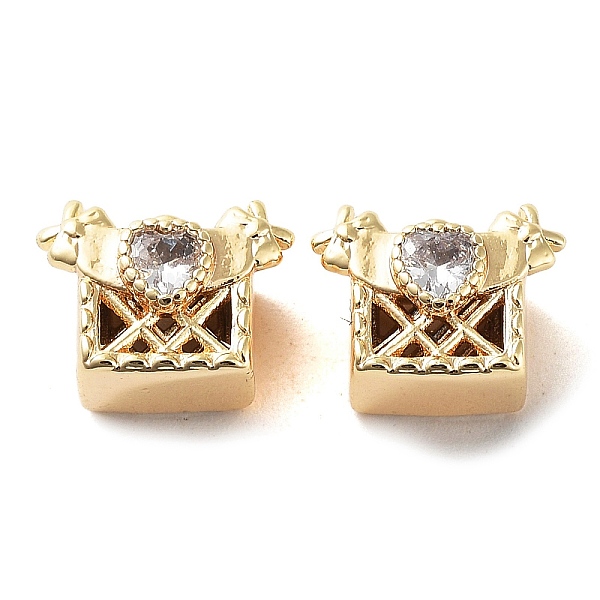 PandaHall Rack Plating Brass Micro Pave Cubic Zirconia Pendants, Cube Charm, Real 18K Gold Plated, 8x10.5x6.5mm, Hole: 0.9mm Brass+Cubic..., Clear
PandaHall Rack Plating Brass Micro Pave Cubic Zirconia Pendants, Cube Charm, Real 18K Gold Plated, 8x10.5x6.5mm, Hole: 0.9mm Brass+Cubic..., Clear