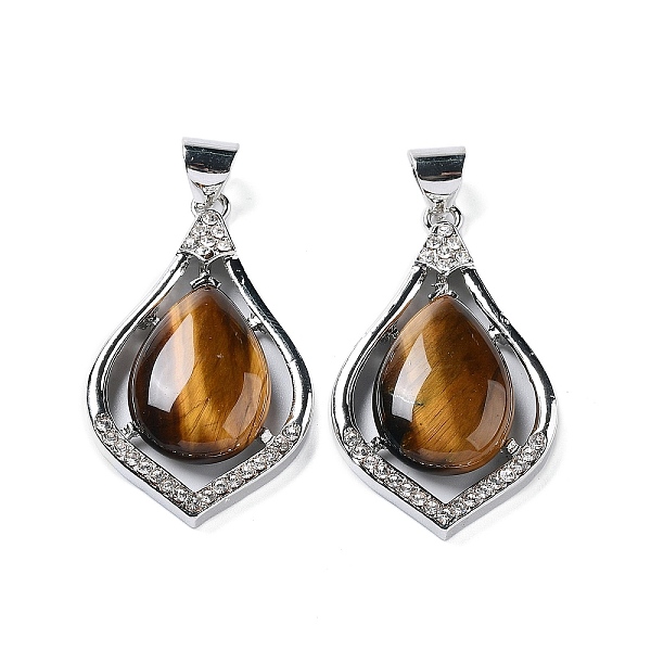 PandaHall Natural Tiger Eye Teardrop Pendants, Platinum Tone Alloy Pave Crystal Rhinestone Drop Charms, 48.5x29x8mm, Hole: 5.8x6.6mm Tiger..., Clear
PandaHall Natural Tiger Eye Teardrop Pendants, Platinum Tone Alloy Pave Crystal Rhinestone Drop Charms, 48.5x29x8mm, Hole: 5.8x6.6mm Tiger..., Clear