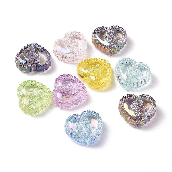 PandaHall UV Plating Rainbow Iridescent Acrylic Beads, Heart with Rose, Mixed Color, 27.5x25x9.5mm, Hole: 3.2mm Acrylic Heart Multicolor
PandaHall UV Plating Rainbow Iridescent Acrylic Beads, Heart with Rose, Mixed Color, 27.5x25x9.5mm, Hole: 3.2mm Acrylic Heart Multicolor