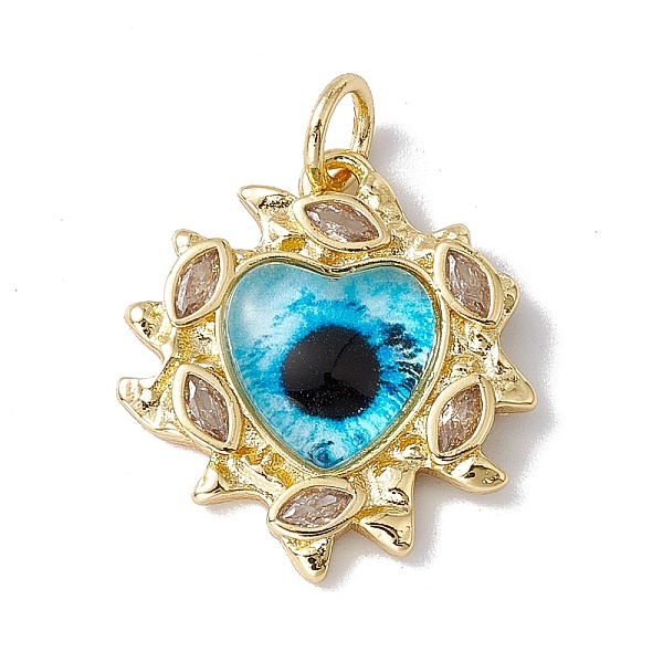PandaHall Brass Micro Pave Clear Cubic Zirconia Pendants, with Resin and Jump Rings, Lead Free & Cadmium Free, Heart with Eye, Real 18K Gold...
PandaHall Brass Micro Pave Clear Cubic Zirconia Pendants, with Resin and Jump Rings, Lead Free & Cadmium Free, Heart with Eye, Real 18K Gold...