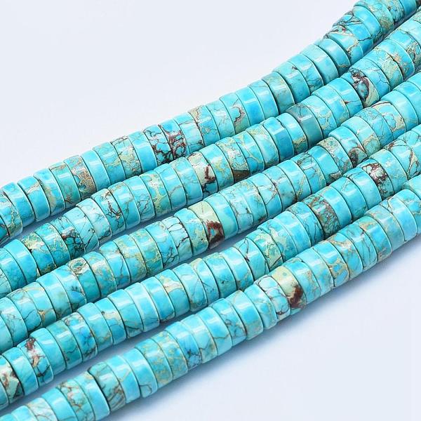 PandaHall Natural Imperial Jasper Beads Strands, Dyed, Heishi Beads, Flat Round/Disc, Dark Turquoise, 6x3~3.5mm, Hole: 1mm, about..., Cyan
PandaHall Natural Imperial Jasper Beads Strands, Dyed, Heishi Beads, Flat Round/Disc, Dark Turquoise, 6x3~3.5mm, Hole: 1mm, about..., Cyan