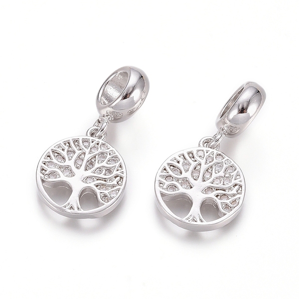 PandaHall Brass Micro Pave Clear Cubic Zirconia European Dangle Charms, Large Hole Pendants, Flat Round with Tree of Life, Platinum, 23mm...
PandaHall Brass Micro Pave Clear Cubic Zirconia European Dangle Charms, Large Hole Pendants, Flat Round with Tree of Life, Platinum, 23mm...