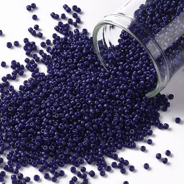 PandaHall TOHO Round Seed Beads, Japanese Seed Beads, (2607F) Semi Glazed Navy Blue, 15/0, 1.5mm, Hole: 0.7mm, about 3000pcs/10g Glass Blue
PandaHall TOHO Round Seed Beads, Japanese Seed Beads, (2607F) Semi Glazed Navy Blue, 15/0, 1.5mm, Hole: 0.7mm, about 3000pcs/10g Glass Blue