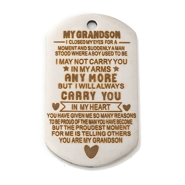 PandaHall 201 Stainless Steel Pendants, Praise Message Charms, Oval with Word Charms, Stainless Steel Color, 49x28x2mm, Hole: 3mm 201...
PandaHall 201 Stainless Steel Pendants, Praise Message Charms, Oval with Word Charms, Stainless Steel Color, 49x28x2mm, Hole: 3mm 201...