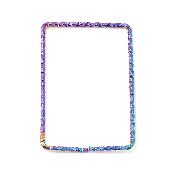 PandaHall 304 Stainless Steel Linking Rings, Textured, Rectangle, Rainbow Color, 31.5x22x1mm, Inner Diameter: 29.5x19.5mm 304 Stainless...
PandaHall 304 Stainless Steel Linking Rings, Textured, Rectangle, Rainbow Color, 31.5x22x1mm, Inner Diameter: 29.5x19.5mm 304 Stainless...