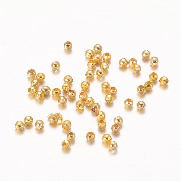 PandaHall Iron Spacer Beads, Cadmium Free & Nickel Free & Lead Free, Round, Golden, about 2mm in diameter, hole: 0.8mm Iron Round
PandaHall Iron Spacer Beads, Cadmium Free & Nickel Free & Lead Free, Round, Golden, about 2mm in diameter, hole: 0.8mm Iron Round