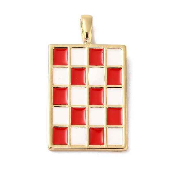 PandaHall Brass Enamel Pendants, Long-Lasting Plated, Lead Free & Cadmium Free, Rectangle with Tartan Charms, Real 18K Gold Plated, Red...
PandaHall Brass Enamel Pendants, Long-Lasting Plated, Lead Free & Cadmium Free, Rectangle with Tartan Charms, Real 18K Gold Plated, Red...