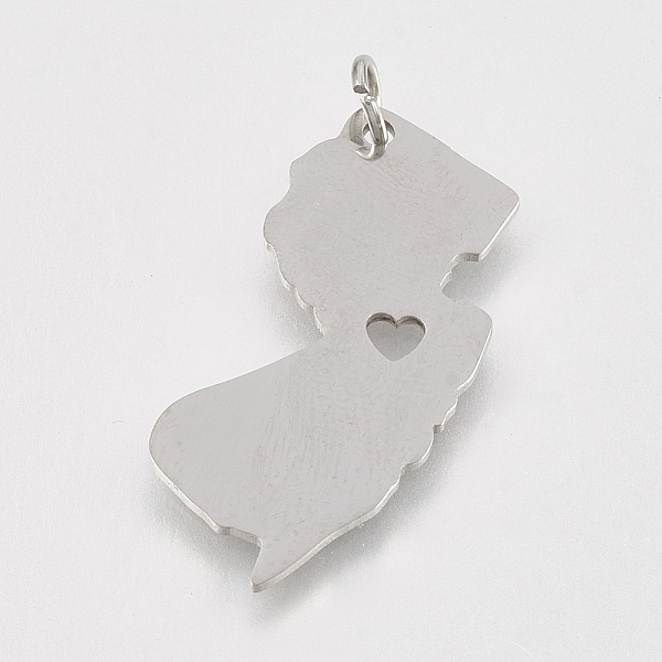 PandaHall 201 Stainless Steel Pendants, Map of New Jersey, Stainless Steel Color, 27x14x1mm, Hole: 3mm 201 Stainless Steel Others
PandaHall 201 Stainless Steel Pendants, Map of New Jersey, Stainless Steel Color, 27x14x1mm, Hole: 3mm 201 Stainless Steel Others