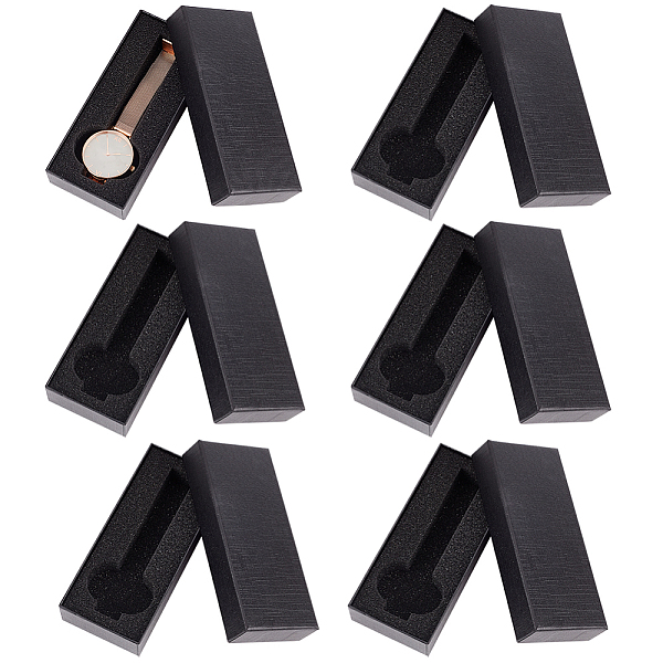 PandaHall Cardboard Watch Boxes, with Sponge Inside, Rectangle, Black, 14.5x6.5x3.2cm, Inner Diameter: 13.9x5.9x2.6cm Paper Rectangle Black
PandaHall Cardboard Watch Boxes, with Sponge Inside, Rectangle, Black, 14.5x6.5x3.2cm, Inner Diameter: 13.9x5.9x2.6cm Paper Rectangle Black
