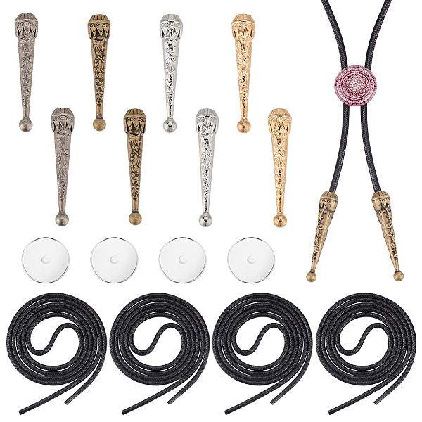 PandaHall AHADERMAKER DIY Bolo Tie Making Kit, Including Nylon Cords, Alloy Cord End, Blank Zinc Alloy Bolo Tie Round Slider Pack, Mixed..., Black
PandaHall AHADERMAKER DIY Bolo Tie Making Kit, Including Nylon Cords, Alloy Cord End, Blank Zinc Alloy Bolo Tie Round Slider Pack, Mixed..., Black