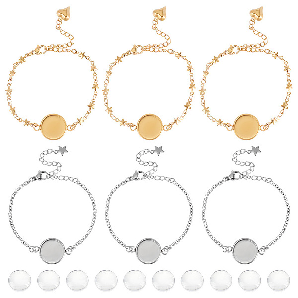 PandaHall DIY Blank Dome Link Bracelet Maknig Kit, Including 304 Stainless Steel Bracelet Settings, Glass Cabochons, Golden & Stainless...
PandaHall DIY Blank Dome Link Bracelet Maknig Kit, Including 304 Stainless Steel Bracelet Settings, Glass Cabochons, Golden & Stainless...